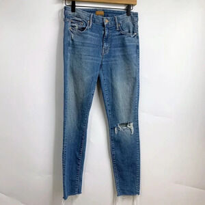 Mother Women's Looker‎ Ankle Fray Raw Hem Distressed In Love Gun Jeans Size 27